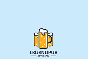 Legend Pub Logo Template