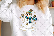 Colorful Glitter Christmas Snowman, an Illustration by Craft Nest (Thumbnail 4 of 6)