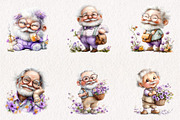 Summer Funny Grandpa Clipart, an Illustration by CreationArt (Thumbnail 7 of 7)