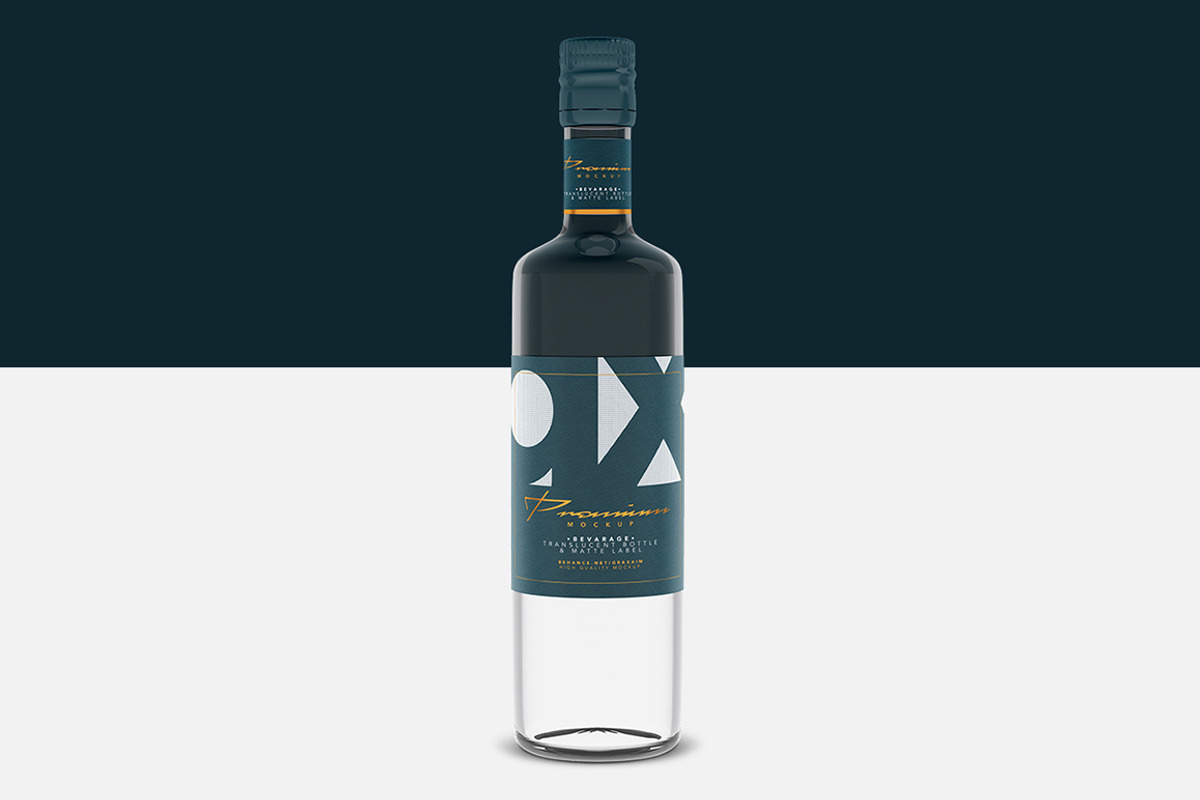 Beverage Bottle - Translucent, a Product Mockup by Graxaim Mock-up (Photo 3 of 6)