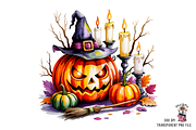 10 PNG Spooky Halloween Skull, a Graphic by Clipart Bloom (Thumbnail 5 of 11)