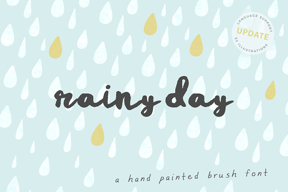 Rainy Day Brush Script Font preview 6