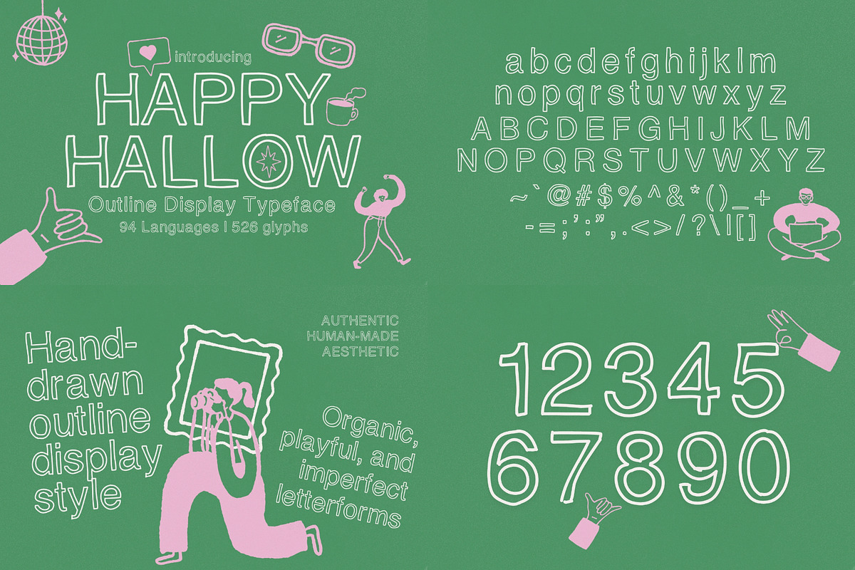 Outline Font Bundle - 34 Fonts!, a Sans Serif Font by HipFonts (Photo 16 of 17)