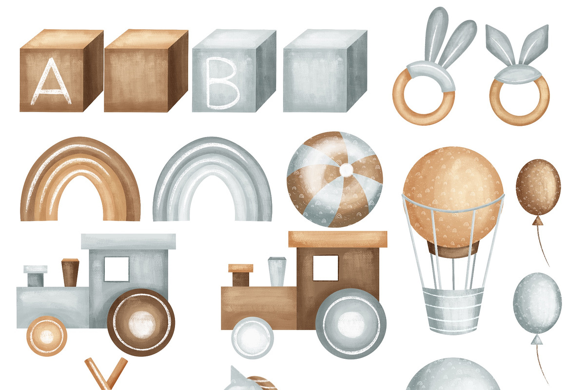 NEWBORN baby illustration & patterns, an Object Illustration by Linerisyart (Photo 16 of 17)