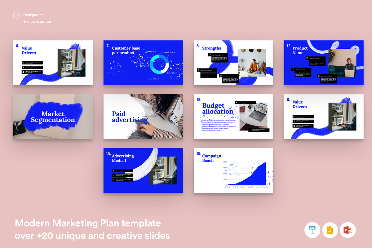 Modern Marketing Plan, a Presentation Template by Oday Noon
