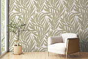 Sage Palm Pattern, a Wallpaper Graphic by Bloomart Studio (Thumbnail 2 of 5)