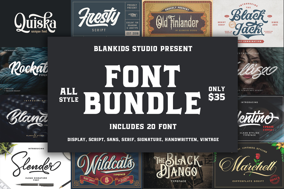 Blankids Font Bundle, a Blackletter Font by Blankids Studio (Photo 1 of 15)