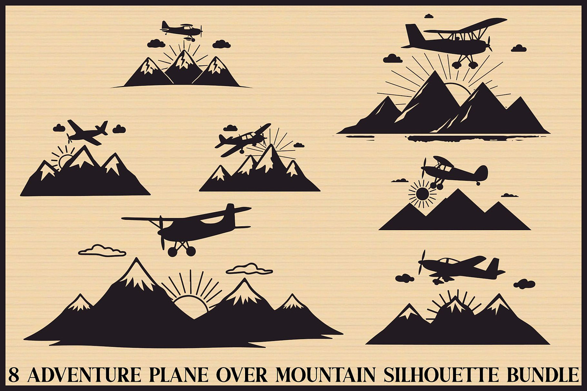 Adventure Plane & Mountain Set, an Illustration by BIPLOB EXPERT (Photo 1 of 9)