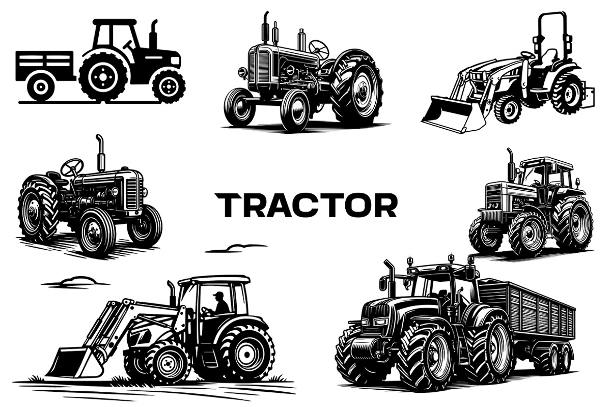 Farm tractor svg clipart, a Graphic by FITALARTSNEDIGI (Photo 3 of 4)