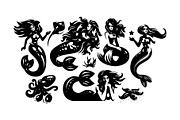 Mermaids and inhabitants of the sea., an Animal Illustration by Masterlevsha (Thumbnail 2 of 2)