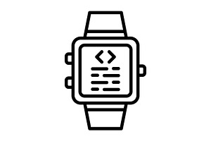Smartwatch Line Icon, an Icon by Pexelpy