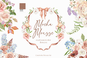 Mocha Mousse Flowers Pantone 2025
