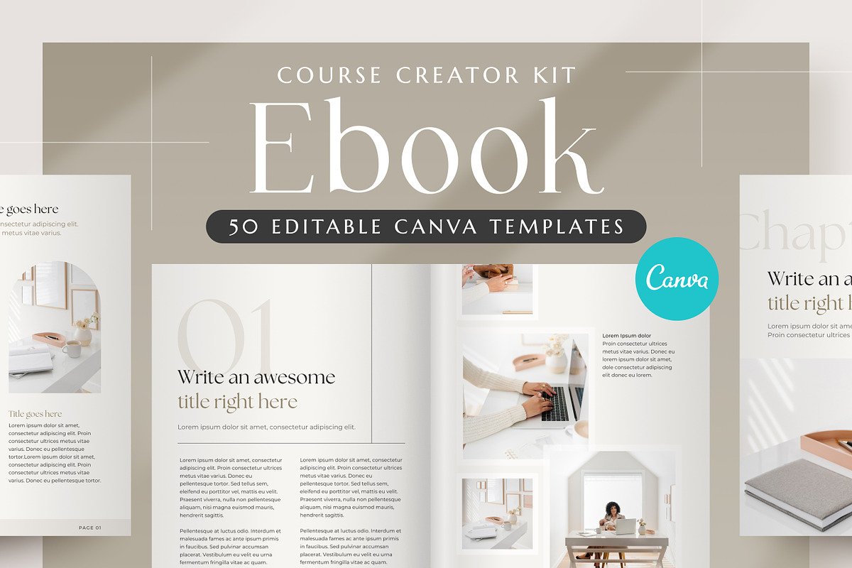 Minimalist Ebook Canva Template, a Marketing Template by Modo Design Studio (Photo 1 of 10)