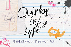 Quirky Inky Type – Handwritten Font