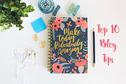 Blue journal, greenery flatlay, a Social Media Template by life i design by Nicki (Thumbnail 1 of 3)