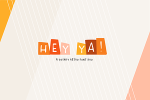 Hey Ya! - A Retro Block Font Duo