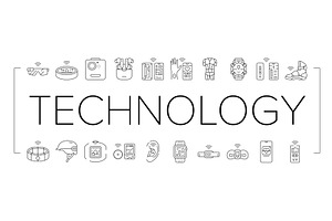 wearable technologies tracker icons, a Technology Illustration by pikepicture