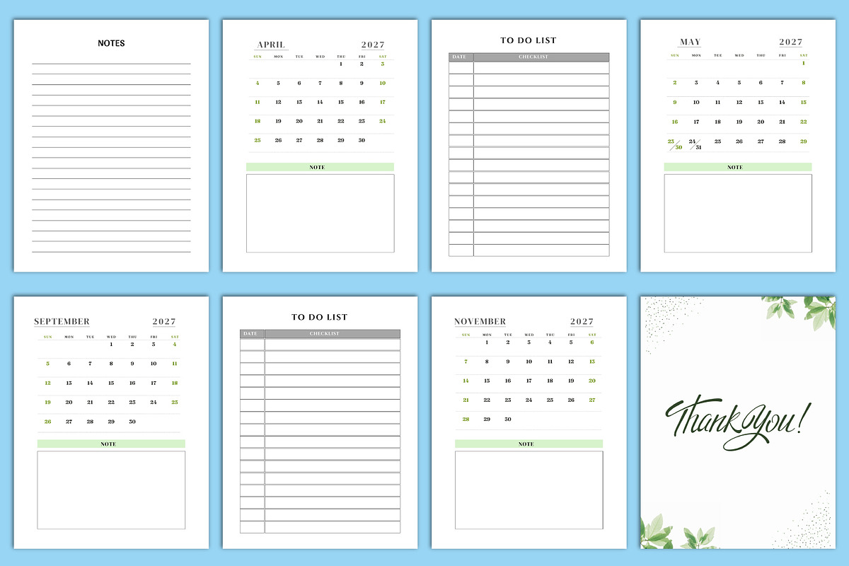 2024-2027 4 year Monthly Planner, a Stationery Template by Designmela01 (Photo 9 of 9)
