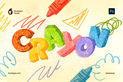 Joyful Crayon Photoshop Brushes, a Brush Add-On by brushapes.com (Thumbnail 4 of 10)