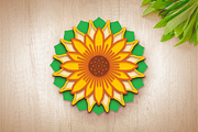 3D Sunflower Mandala - SVG Cut Files, a Decorative Illustration by Arshad Ali (Thumbnail 8 of 8)