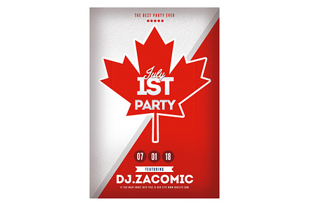 1st July Canada Day Flyer Poster