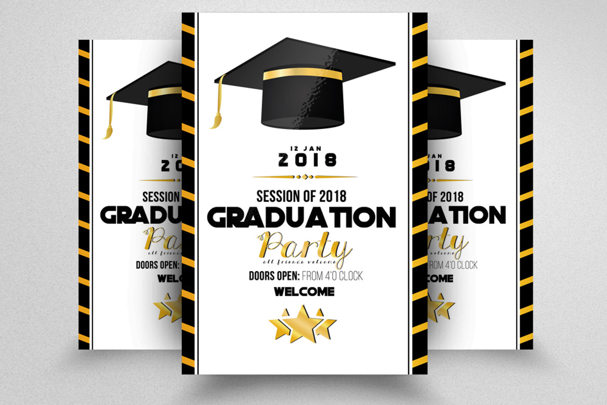Graduation Announcement Template, a Flyer Template by Psd Templates