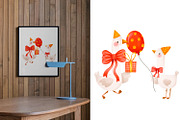 Cute Hand Drawn Birthday Goose, an Animal Illustration by the_myro (Thumbnail 12 of 13)