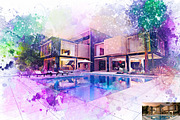 Architecture Watercolor Drawing, an Action Add-On by MRI STUDIO (Thumbnail 2 of 11)