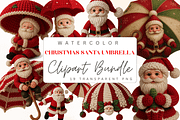 Christmas Santa Crochet Clipart Bund, an Object Graphic by Cut File (Thumbnail 1 of 5)
