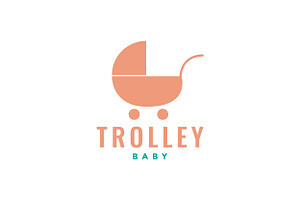 simple flat baby trolley logo design, a Branding & Logo Template by devastd