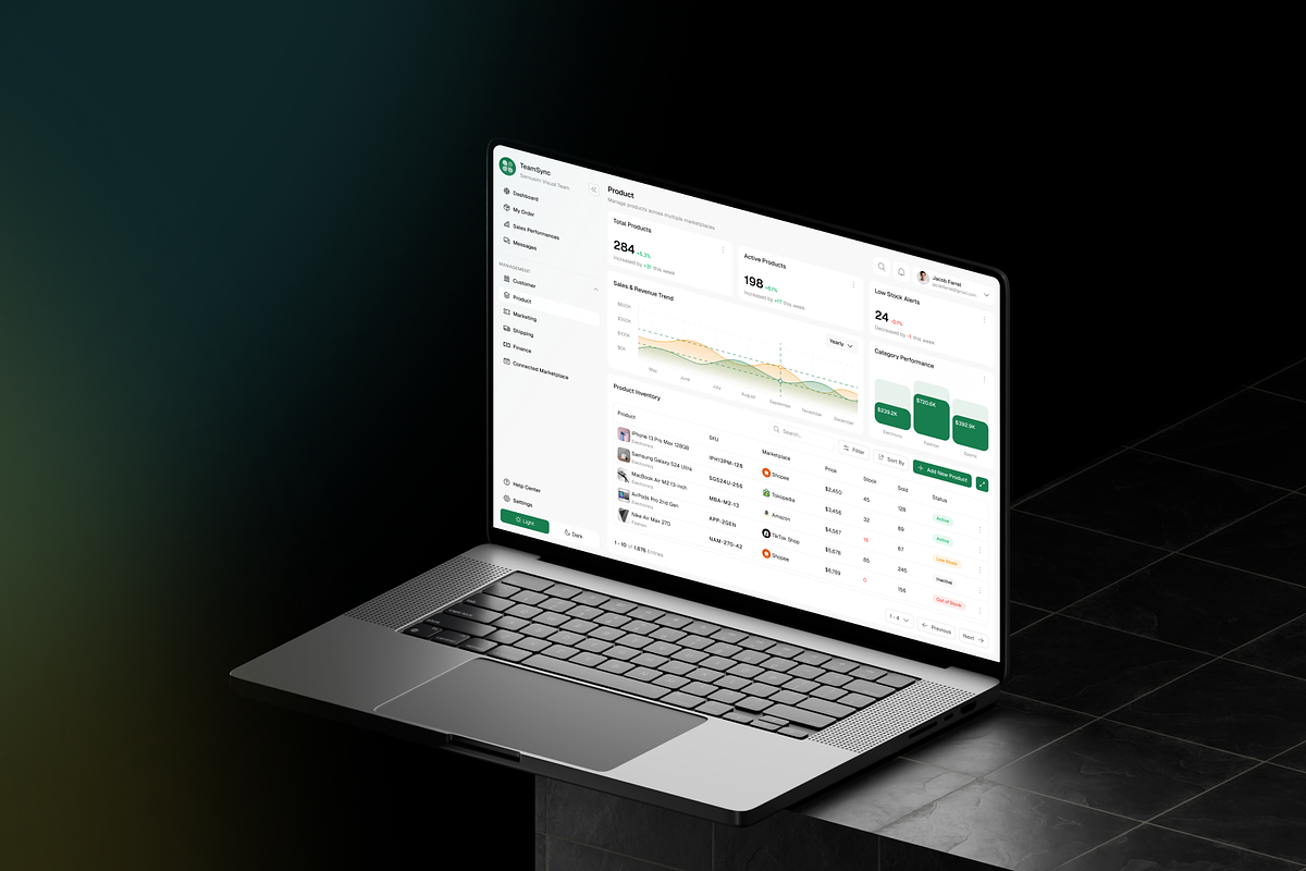 TeamSync - E-Commerce Dashboard, an UI Kit Template by Semusim Visual (Photo 7 of 8)