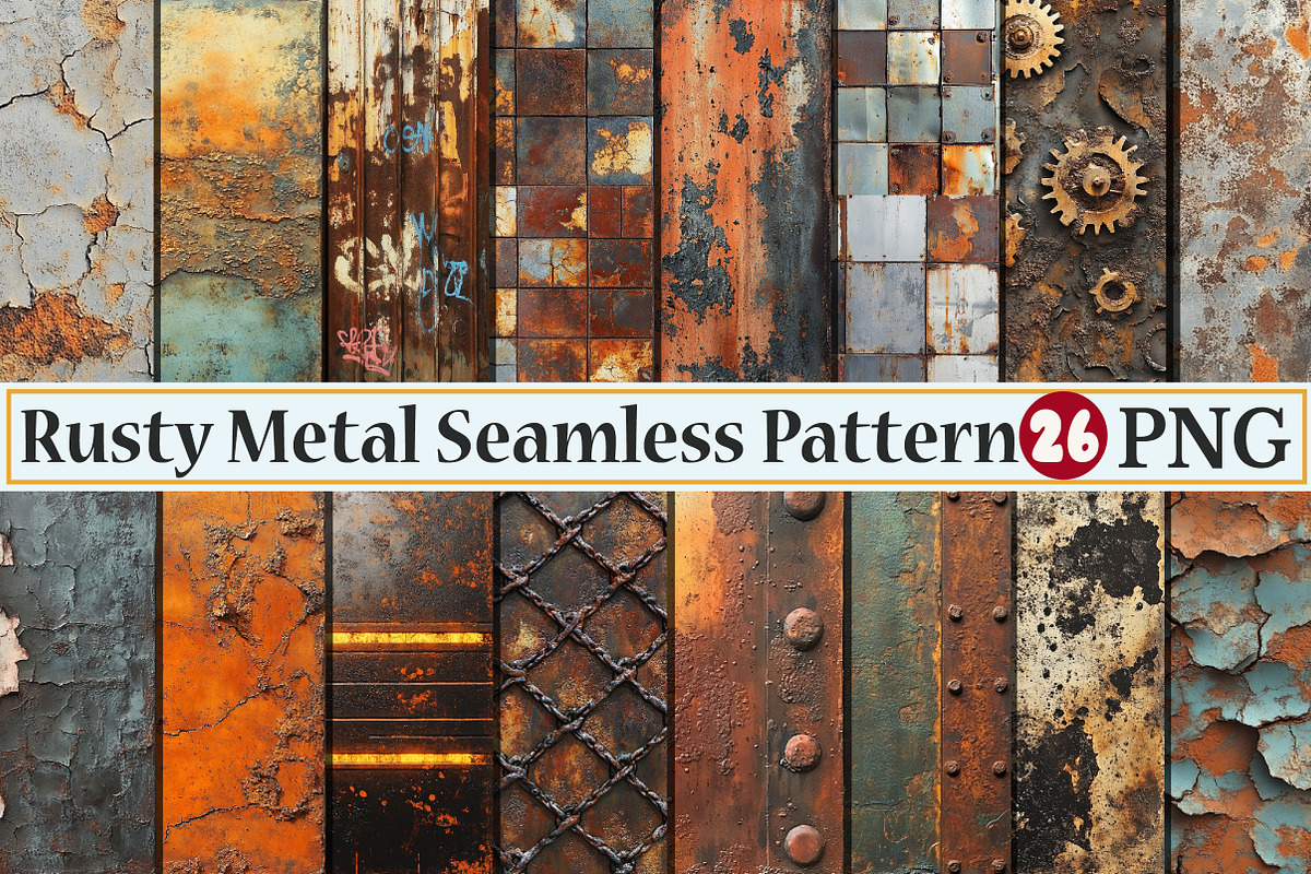 Rusty Metal Pattern Digital, a Background Graphic by Rose Art (Photo 1 of 5)