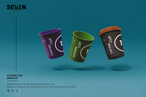 Paper Cup Mockup Template, a Cups & Container Mockup by Se٧enStudio