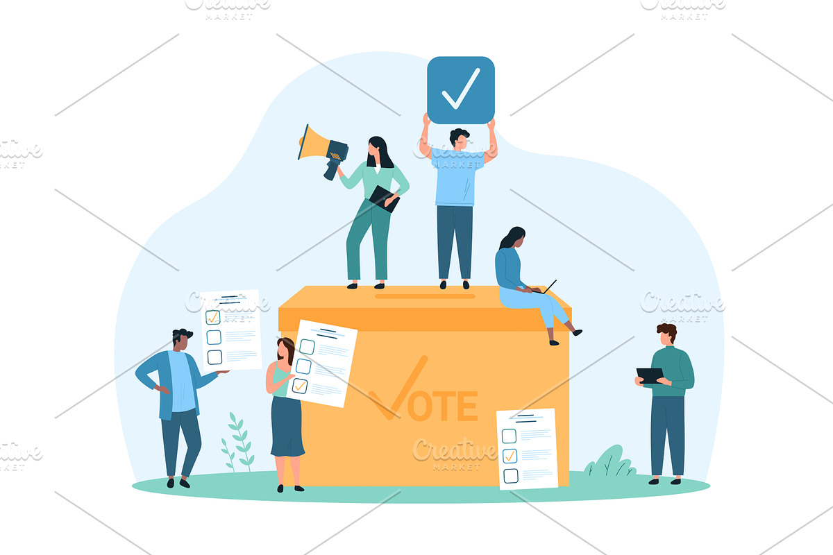 Election campaign politics design, an Object Illustration by Flashvector