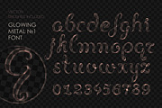 8 GLOWING METAL FONTS / 8 BRUSHES, a Handwritten Font by Nadin_Lebedeva (Thumbnail 8 of 16)