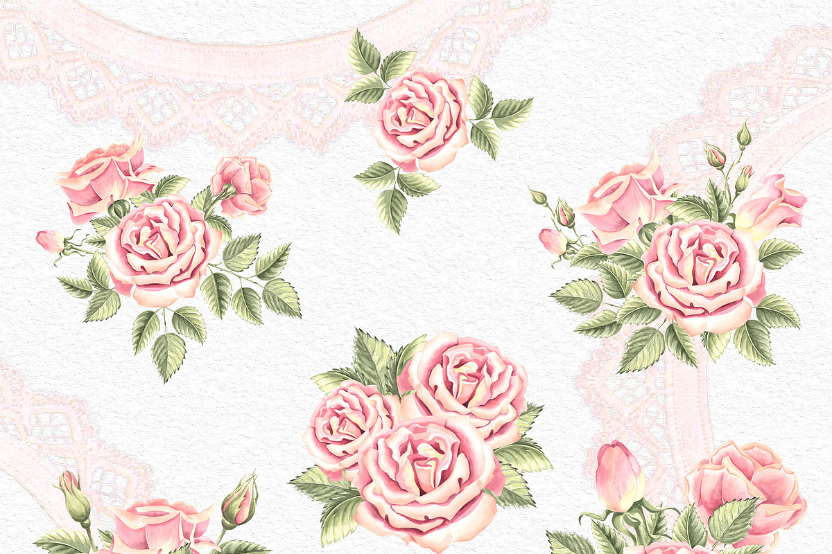 Ethereal Roses watercolor collection, a Decorative Illustration by susie-p-art (Photo 6 of 19)
