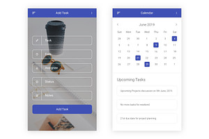 Daily Task Management Adobe XD App