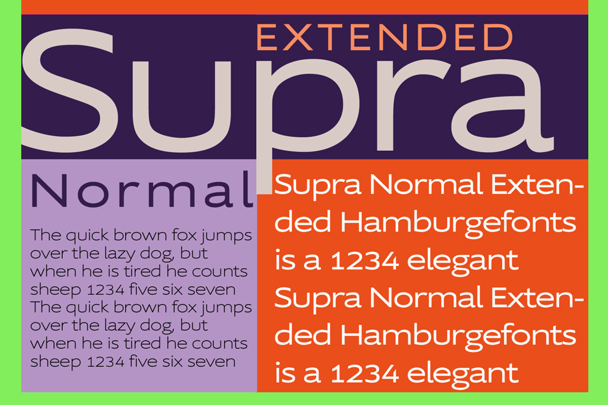 Supra Extended Fonts preview 4