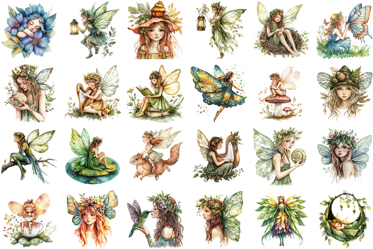 Woodland Fairies Nature Graphics, an Illustration by Sublimation Artist (Photo 2 of 6)