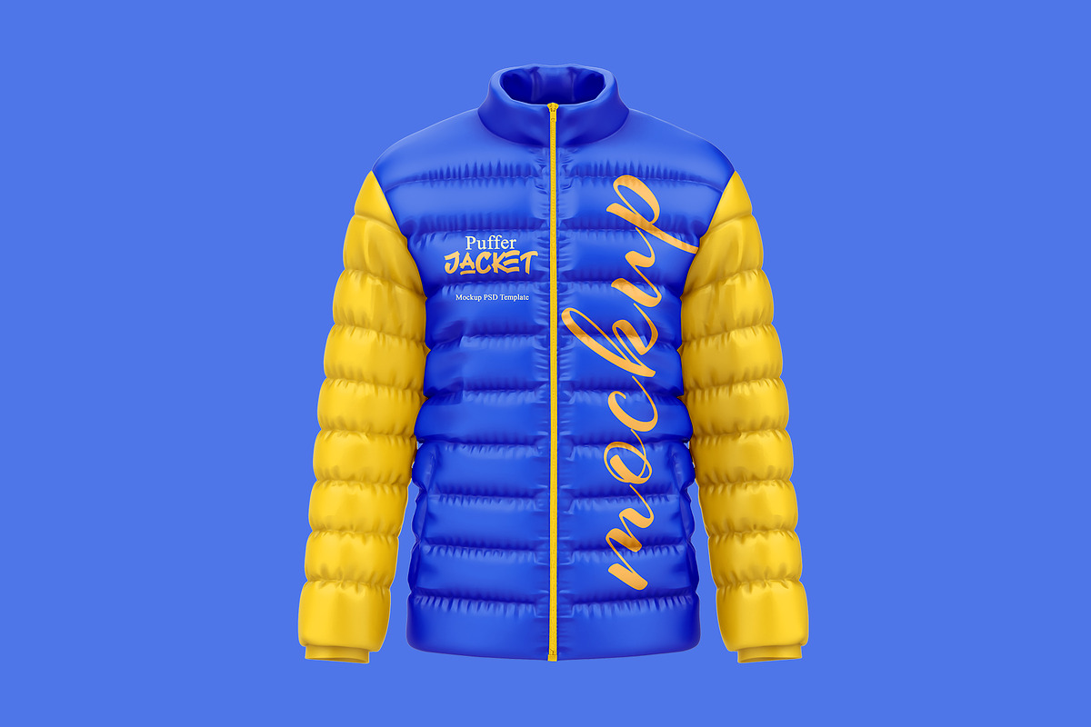 Full Sleeve Puffer Jacket Mockup, a Hoody Mockup by Dev.Rawat21 (Photo 2 of 3)