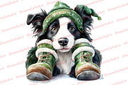 Quirky Christmas Dogs Clipart, an Illustration by DreamCafeArt (Thumbnail 5 of 6)