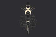 Cosmic signs and symbols, a Decorative Illustration by Chikovnaya (Thumbnail 7 of 21)