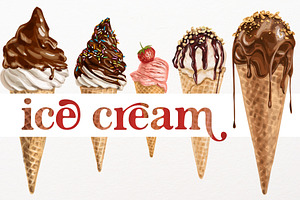 ice cream vector illustrations