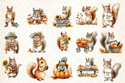 Fall Squirrels Garden Clipart, an Illustration by Rose Art (Thumbnail 7 of 7)