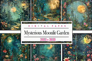 Mysterious Moonlit Garden