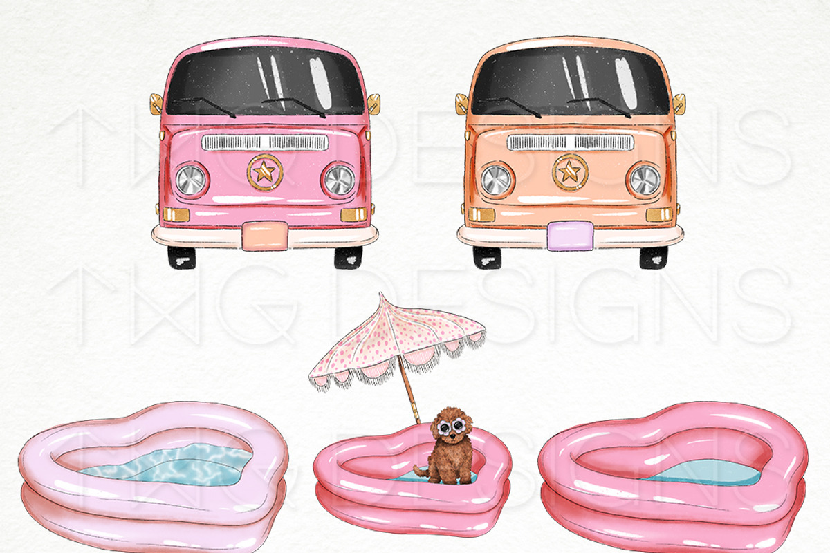 Summer Pool Fashion Clip Art Bundle, an Illustration by TWG Designs (Photo 3 of 5)