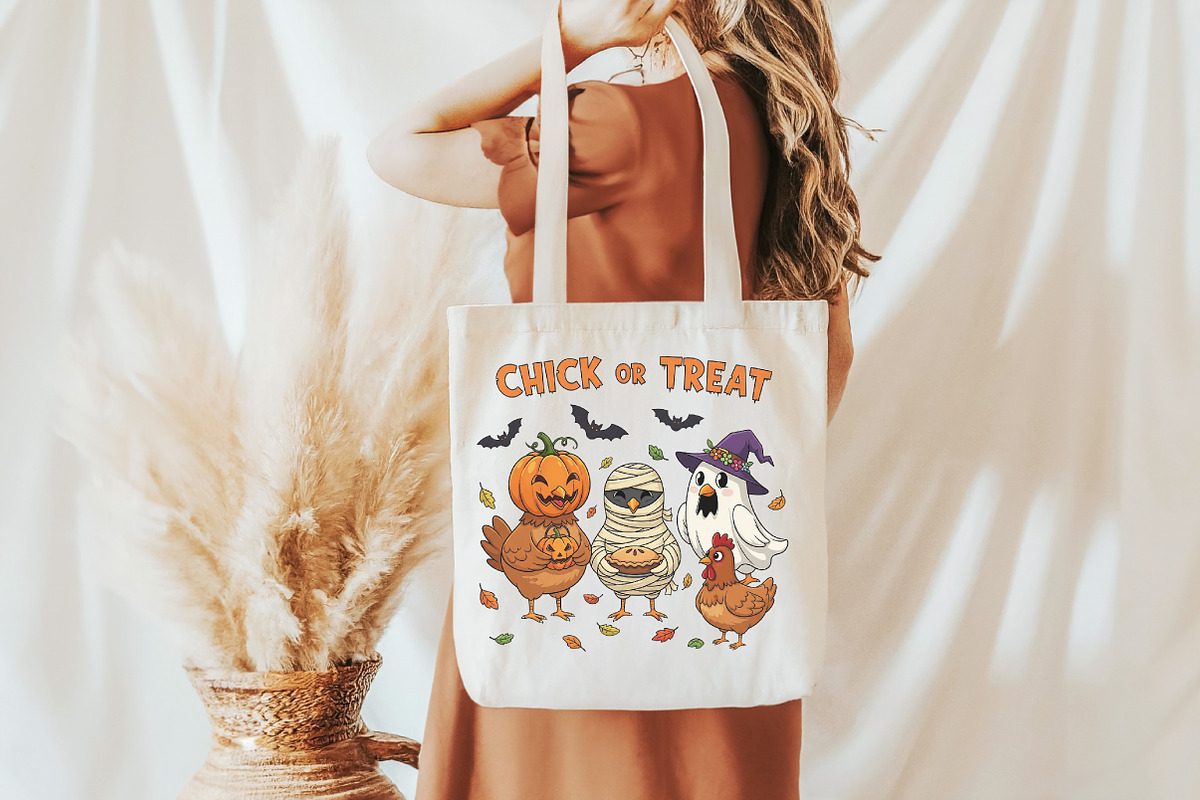 Chick or Treat Png,Halloween Chicken, an Illustration by DreamCafeArt (Photo 5 of 7)