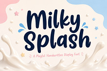 Milky Splash – A Handwritten Font