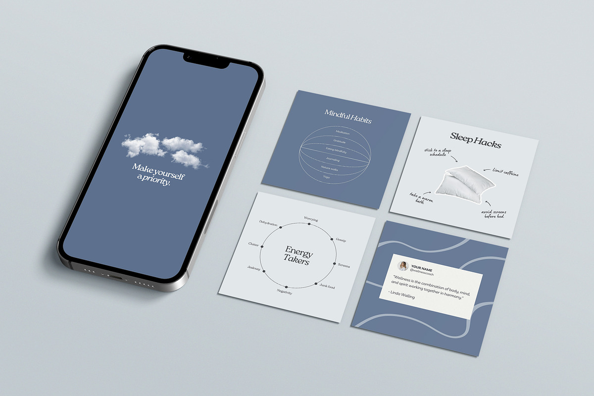 Wellness Coach Template - Canva, a Social Media Template by Willoe Studio (Photo 2 of 12)