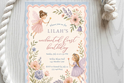 Fairy First Birthday Invitation, an Invitation Template by heynomi (Thumbnail 12 of 18)